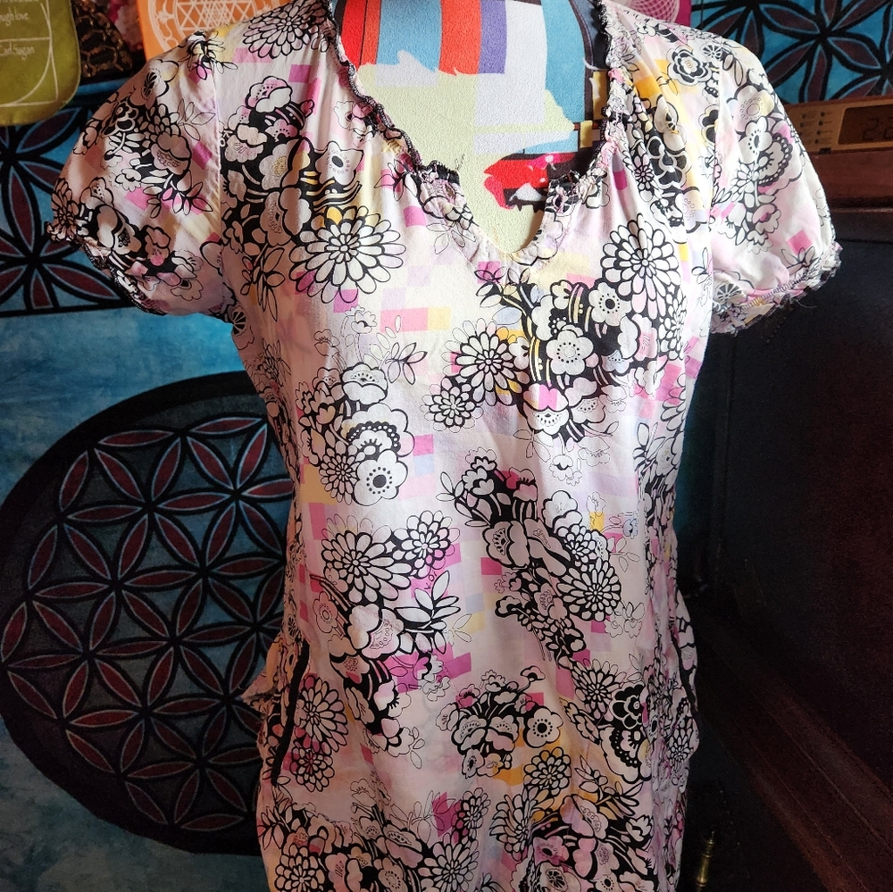 Koi Scrub Top